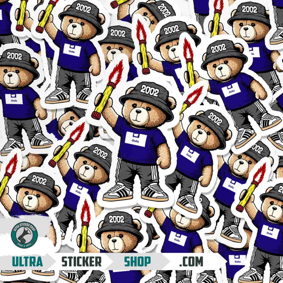 Oulu 2002 bear Stickers