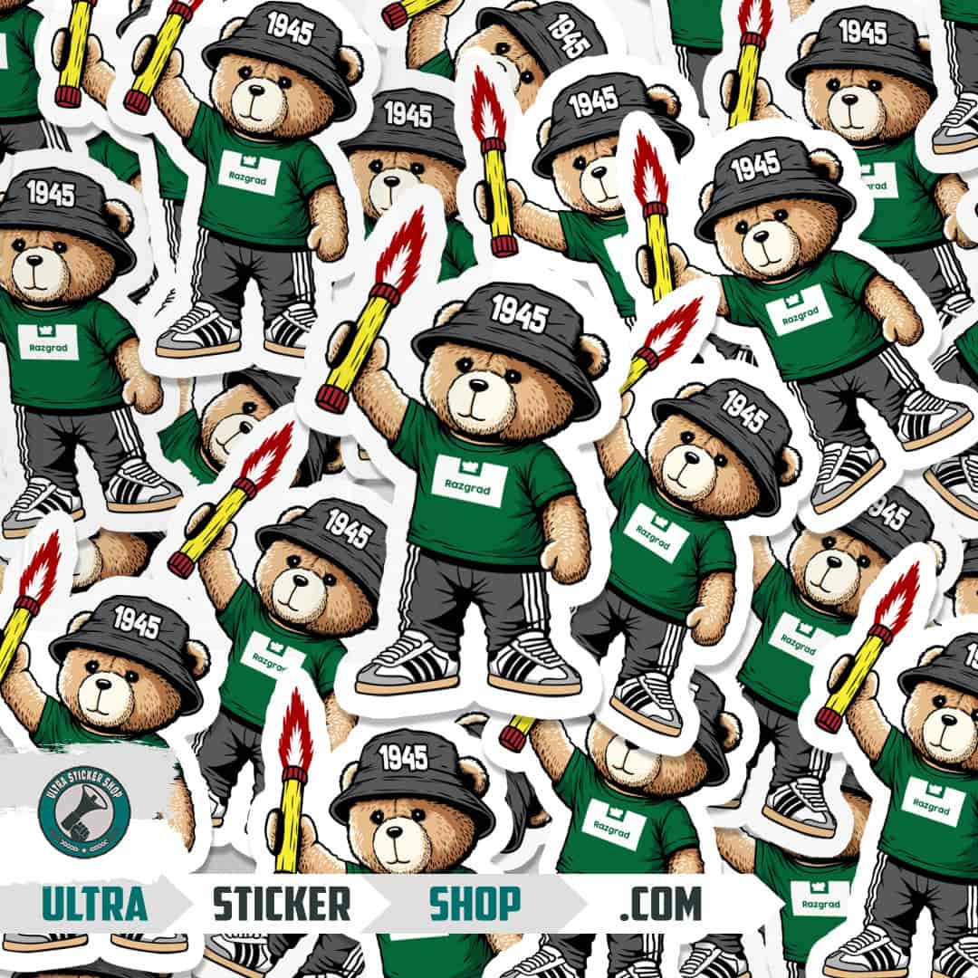 Razgrad 1945 bear Stickers