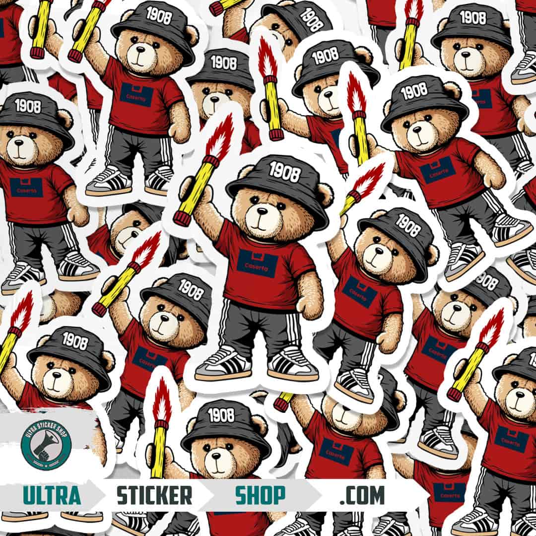 Caserta 1908 bear Stickers