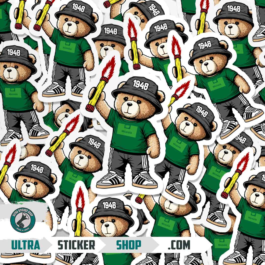 Nicosia 1948 bear Stickers
