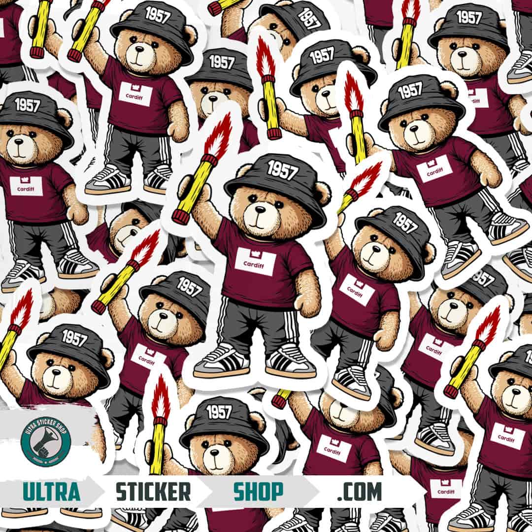 Cardiff 1957 bear Stickers