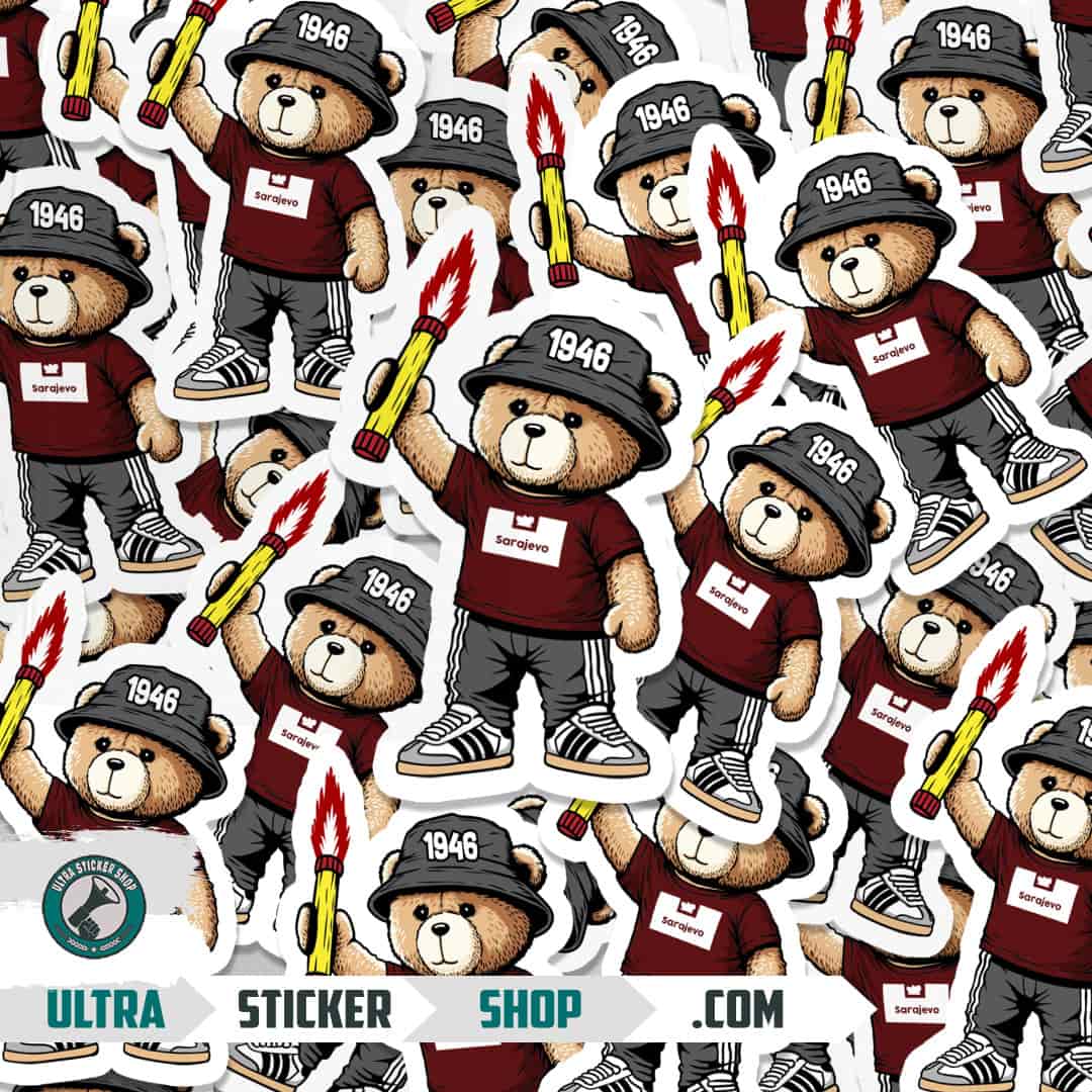 Sarajevo 1946 bear Stickers
