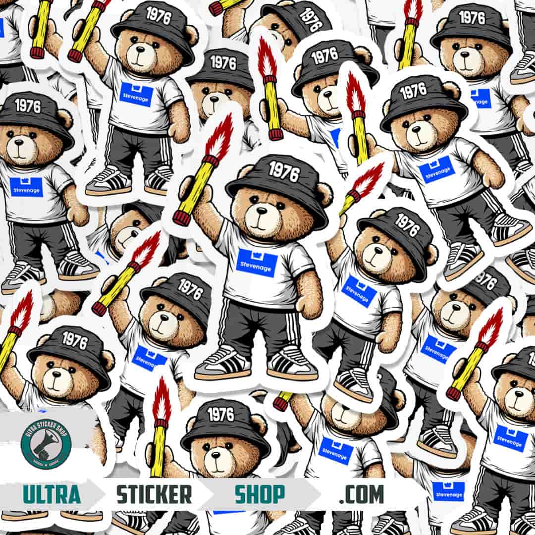 Stevenage 1976 bear Stickers