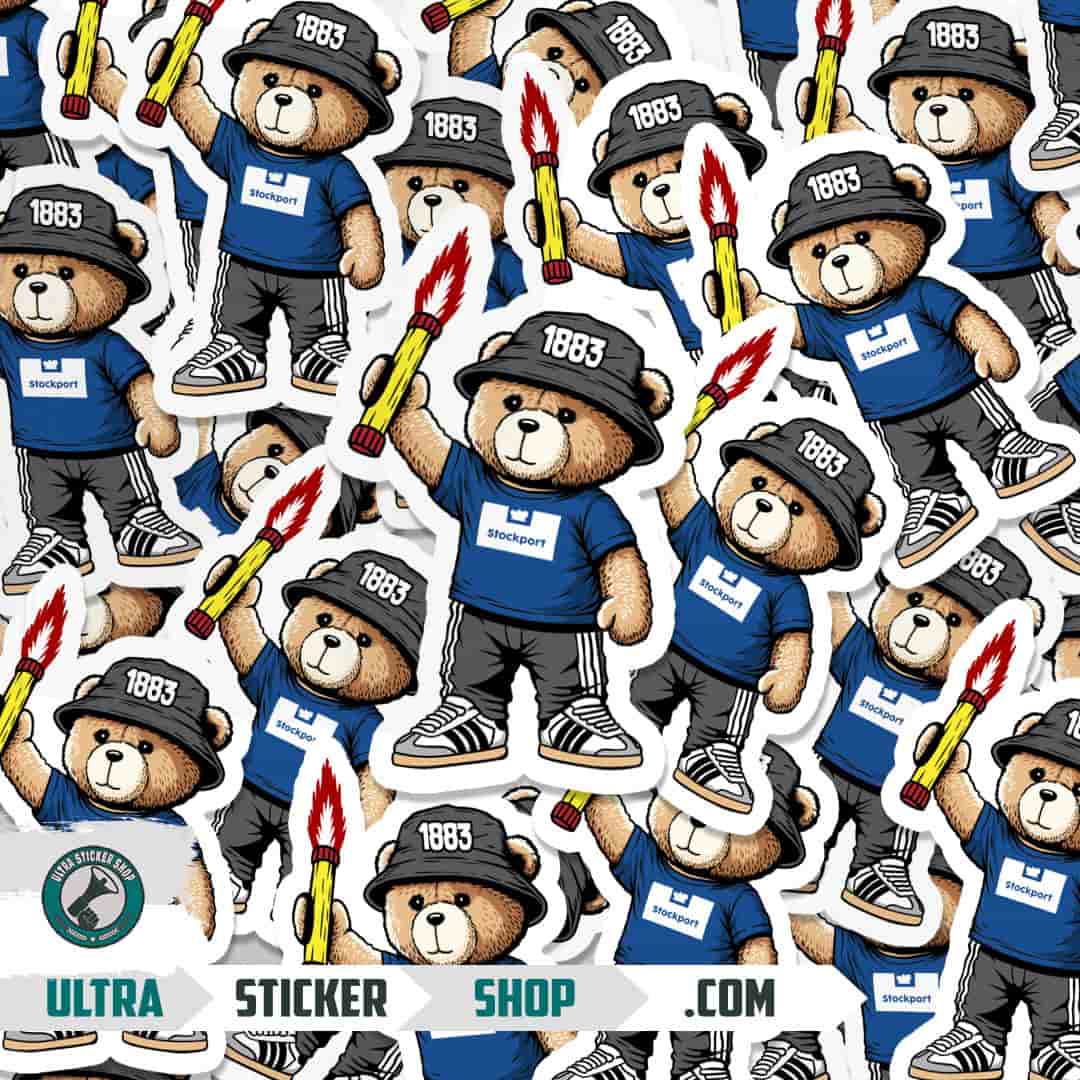 Stockport 1883 bear Stickers