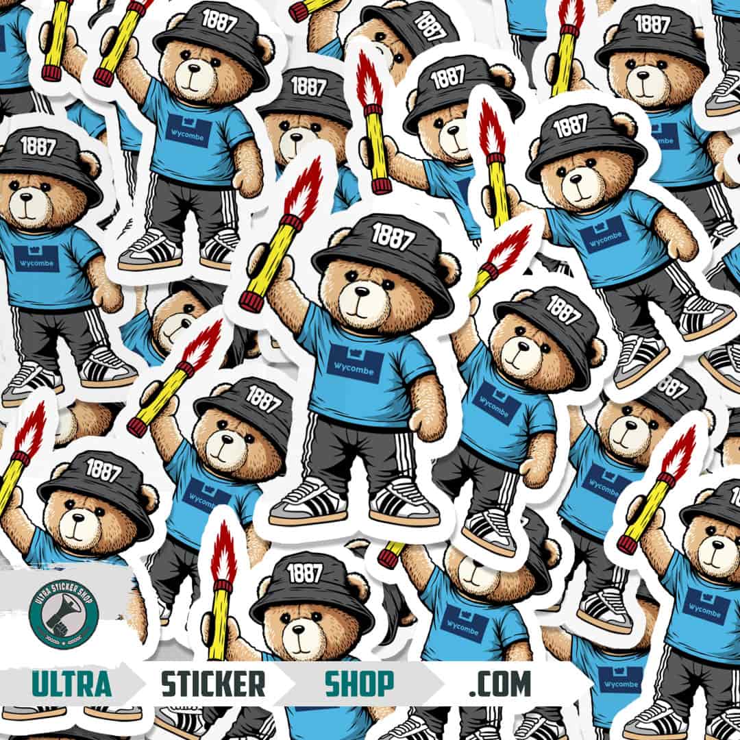 Wycombe 1887 bear Stickers