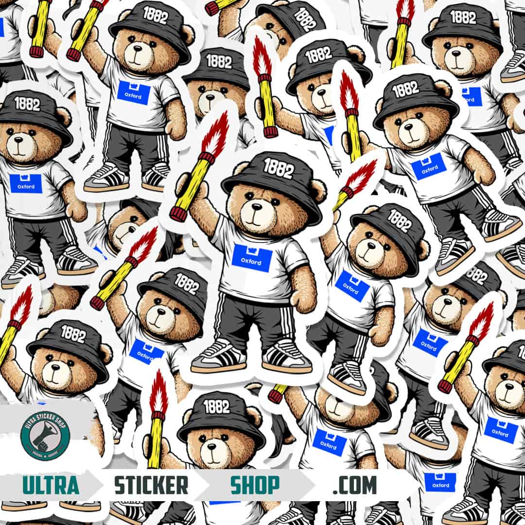 Oxford 1882 bear Stickers