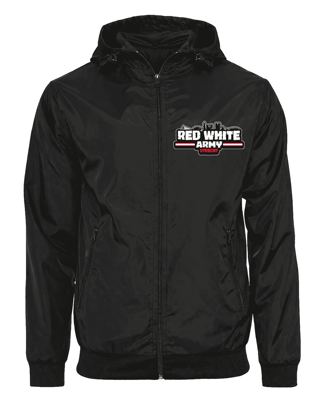 Red white army Utrecht Jacket with Zip-Off Balaclava