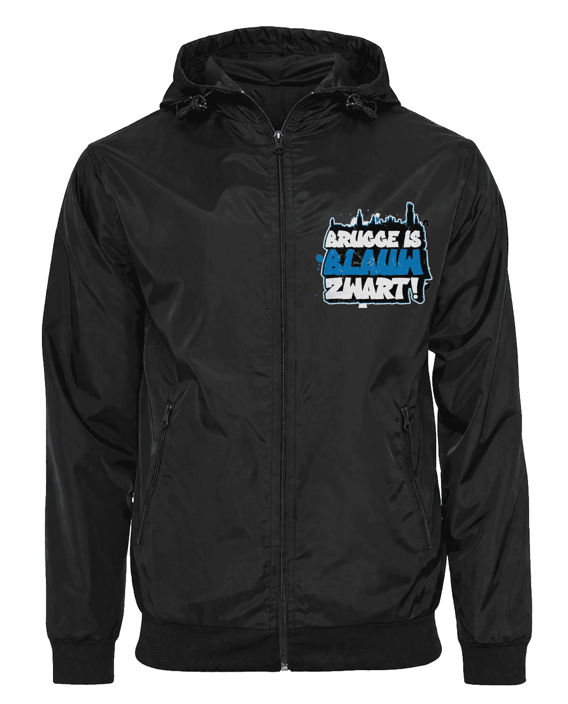 Brugge is blauw zwart! Jacket with Zip-Off Balaclava