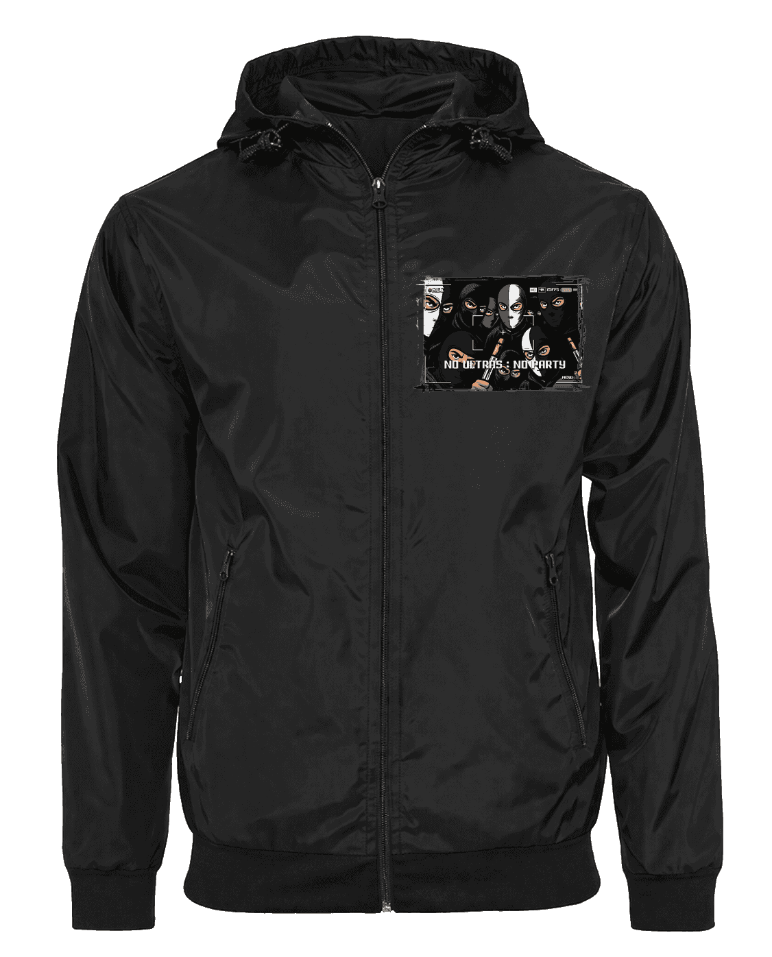 No ultras : No party Jacket with Zip-Off Balaclava