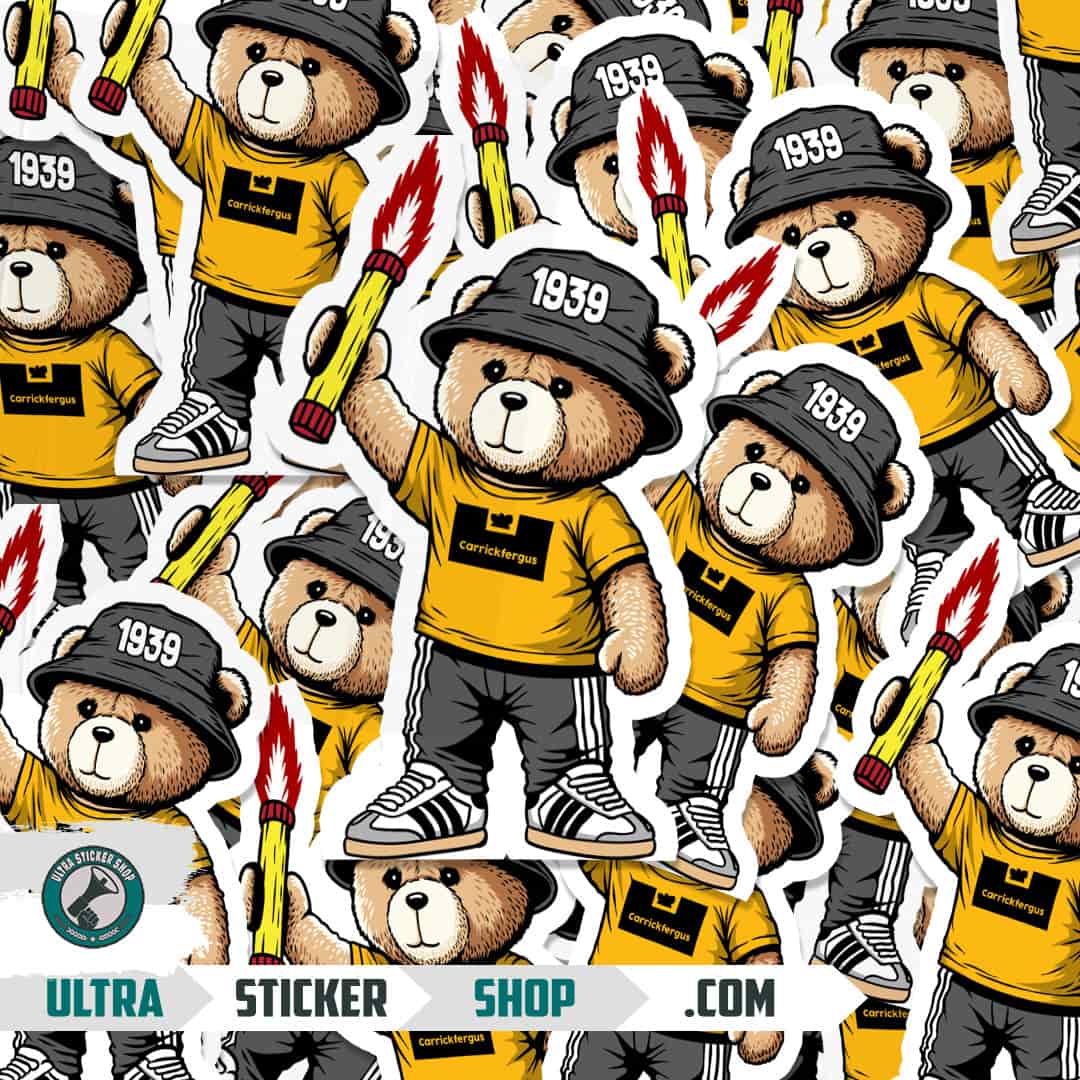 Carrickfergus 1939 bear Stickers