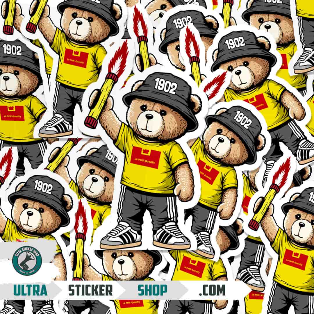 Le Petit-Quevilly 1902 bear Stickers