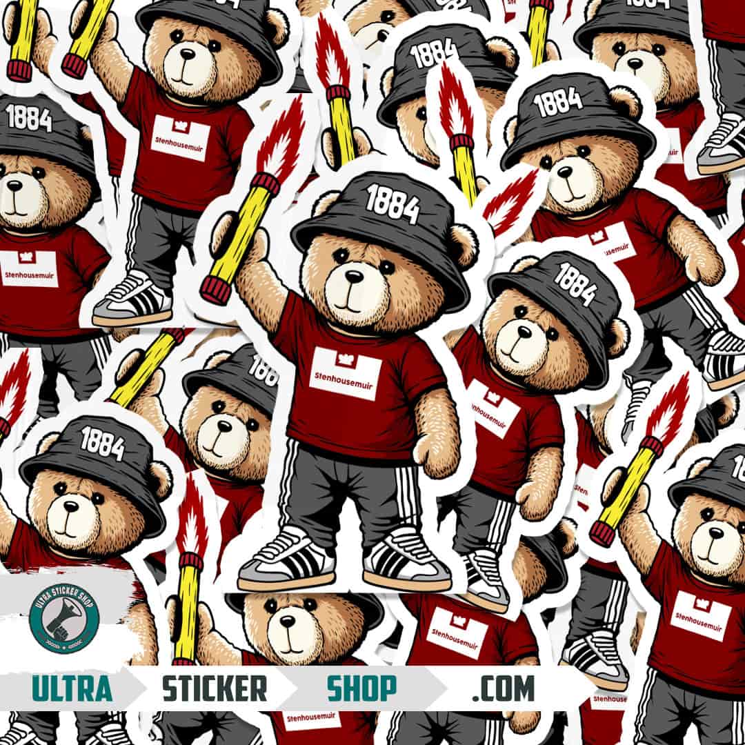 Stenhousemuir 1884 bear Stickers