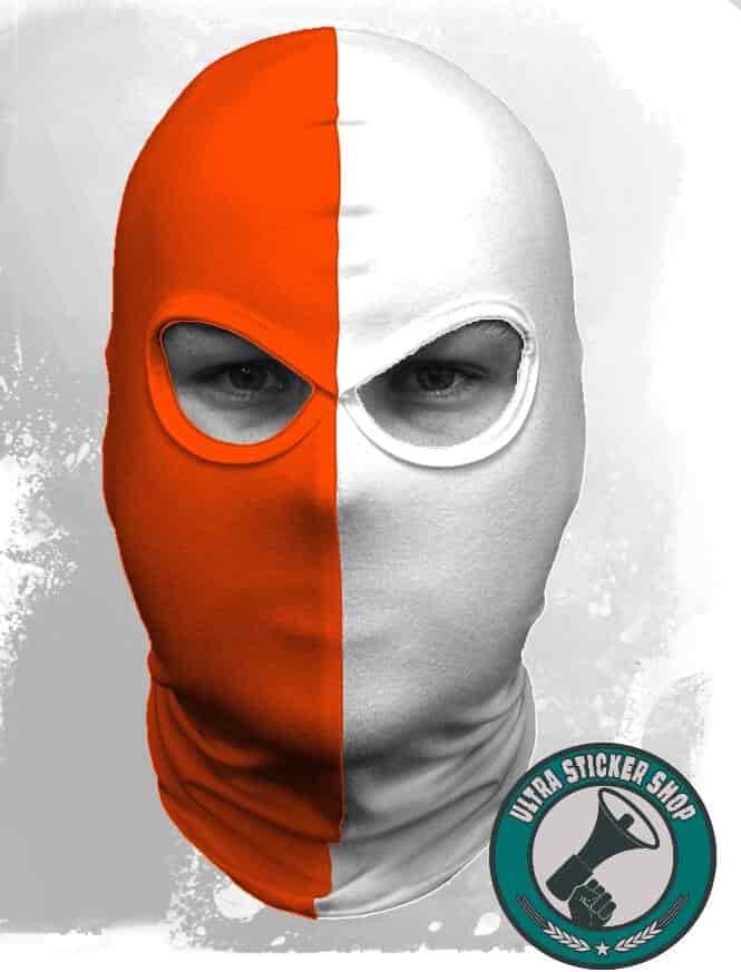 orange-white Balaclava