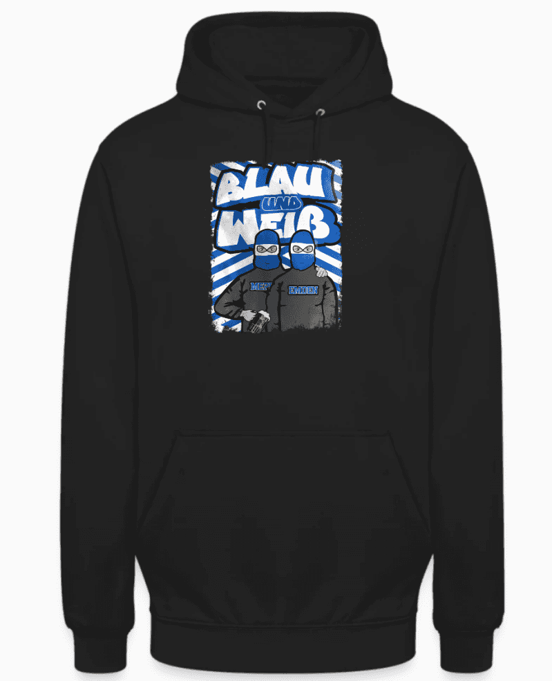 Blau und Weiß Hoodie
