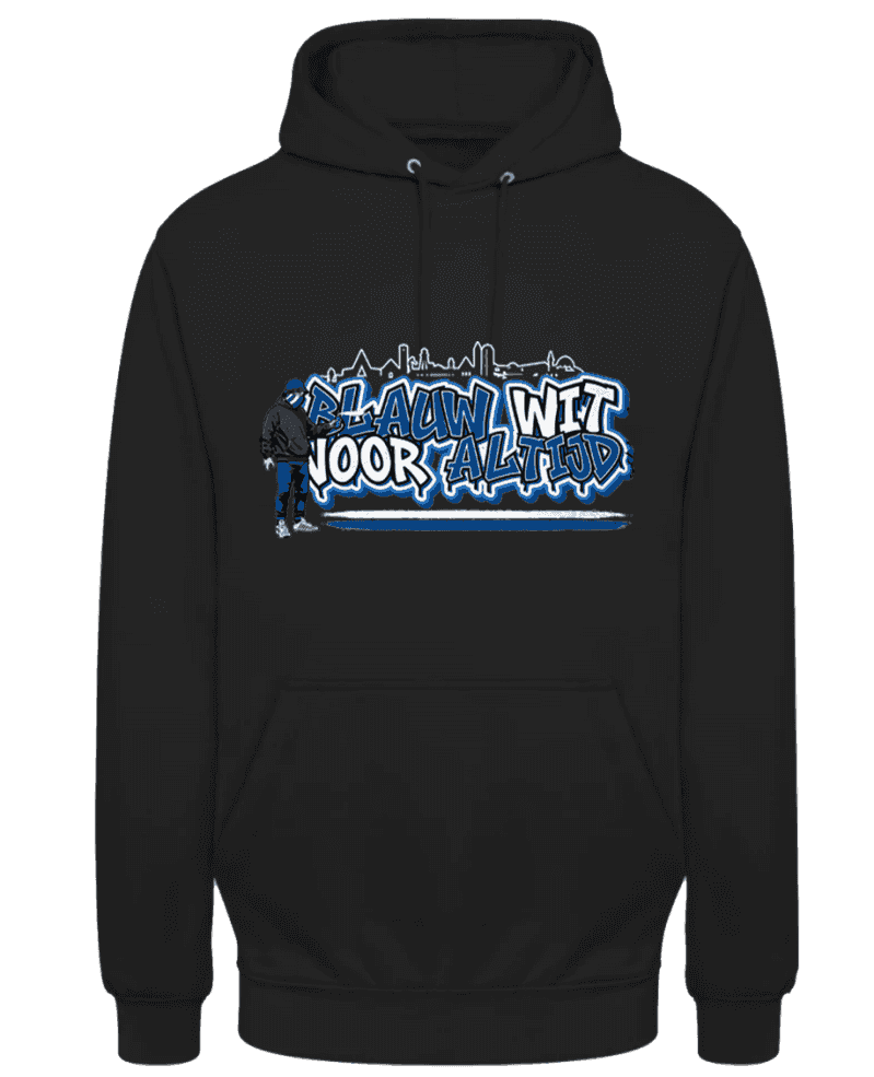 Blauw wit voor altijd Hoodie
