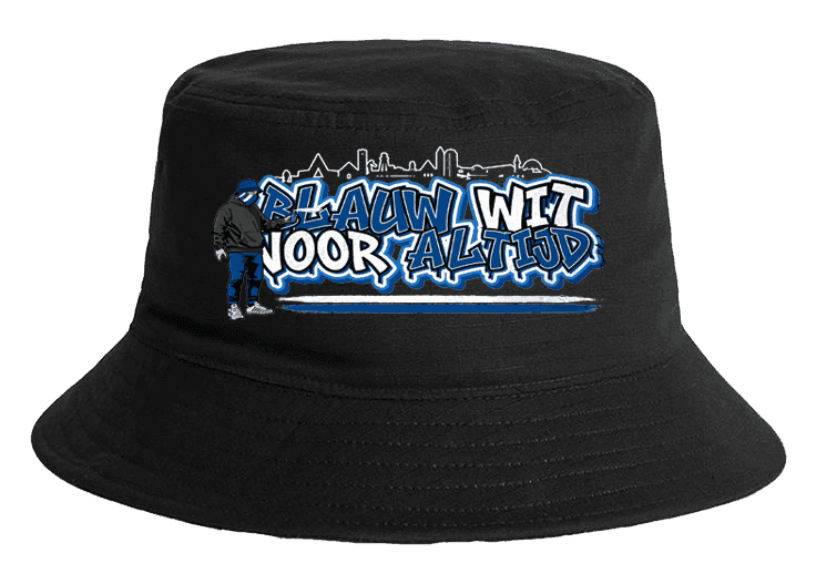 Blauw wit voor altijd Bucket Hat