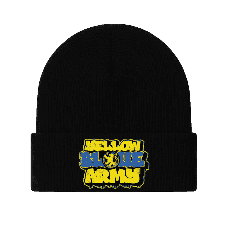 Yellow Blue Army Beanie