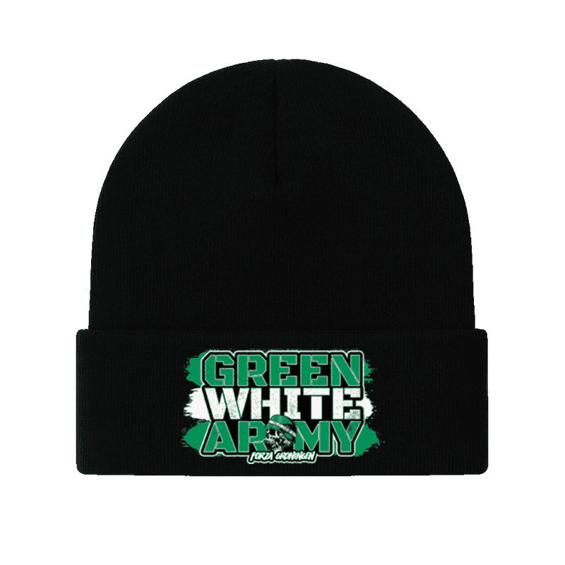 Green white army Beanie