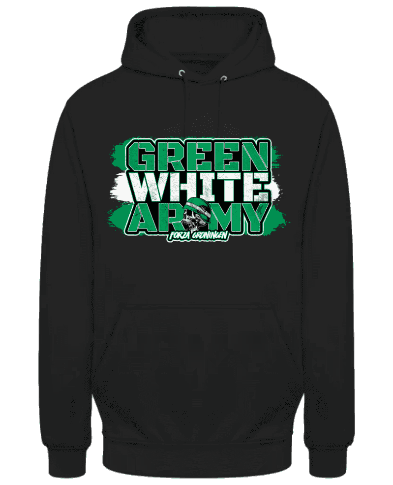Green white army Hoodie