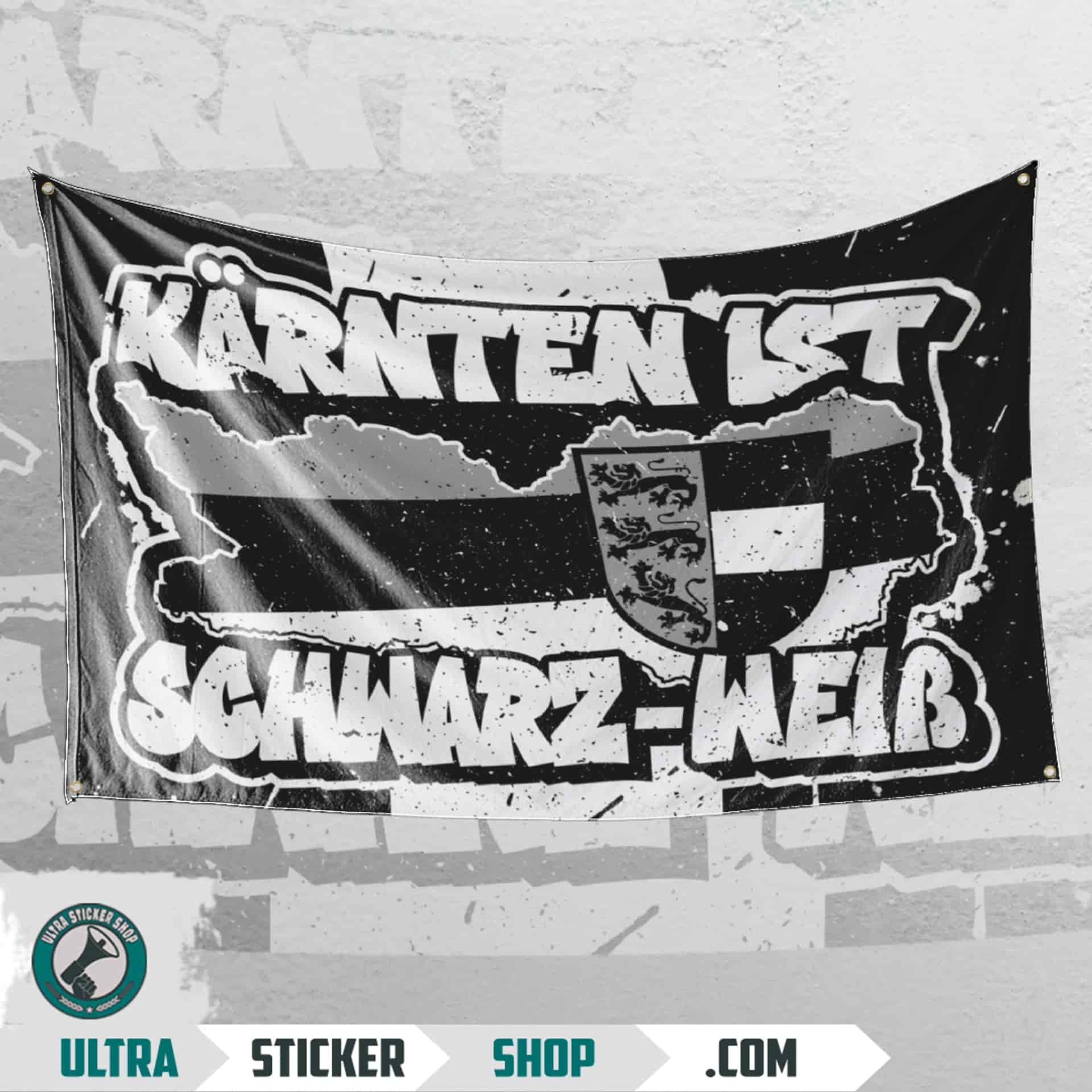 Kärnten ist schwarz-weiß Flag