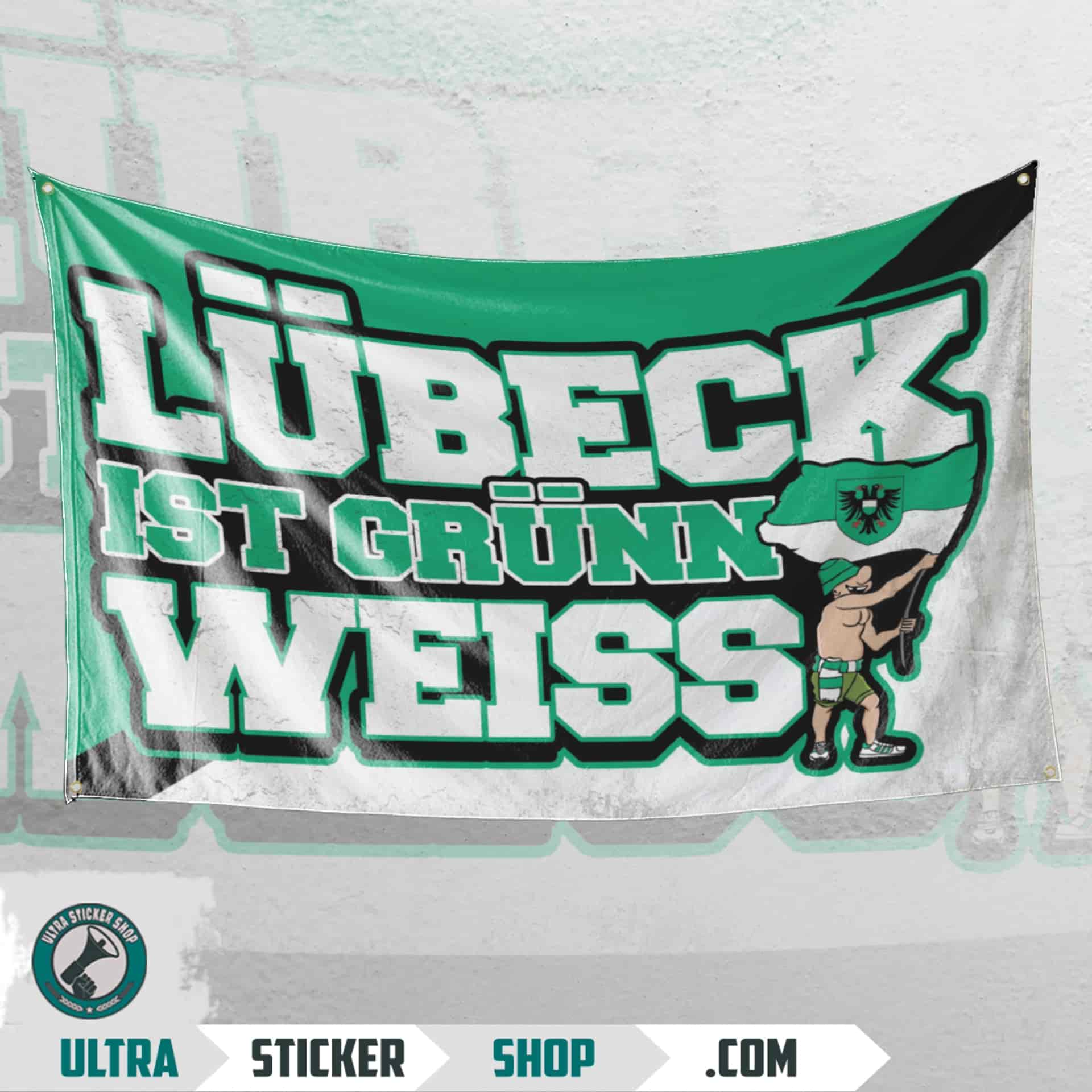 Lübeck ist Grünn weiss Flag