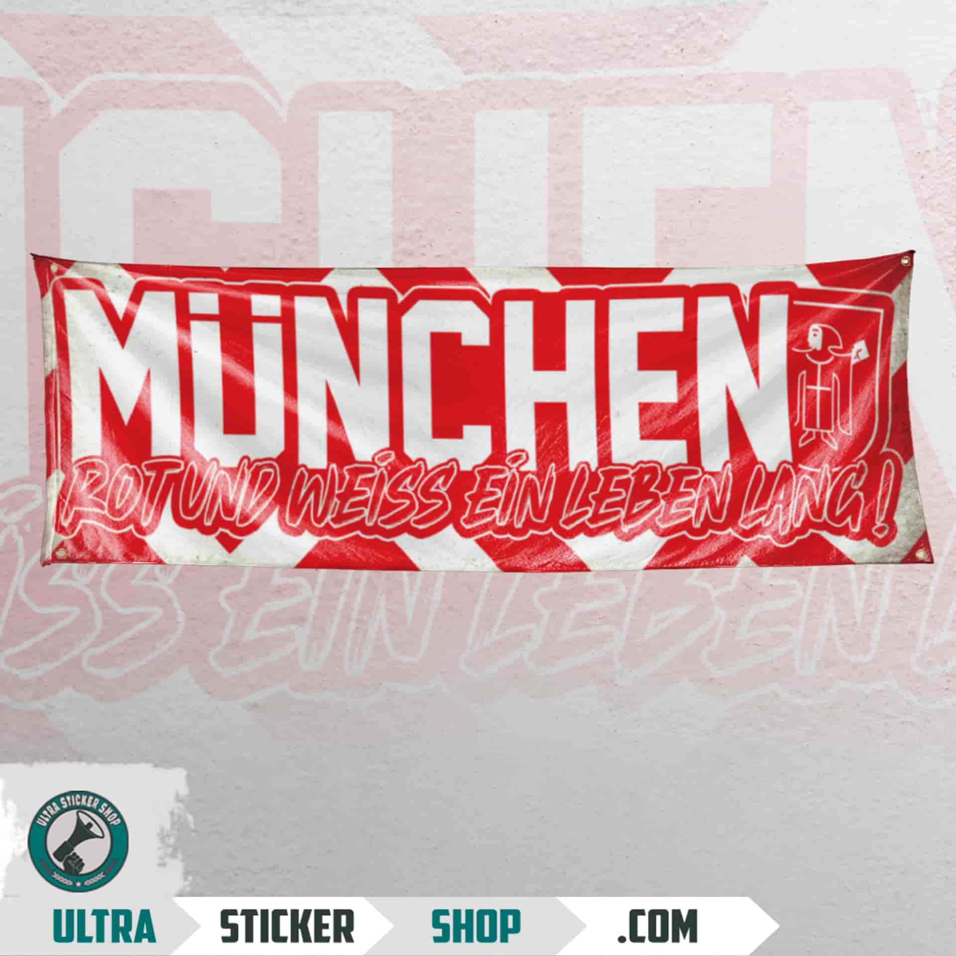 München, rot und weiss ein leben lang Flag