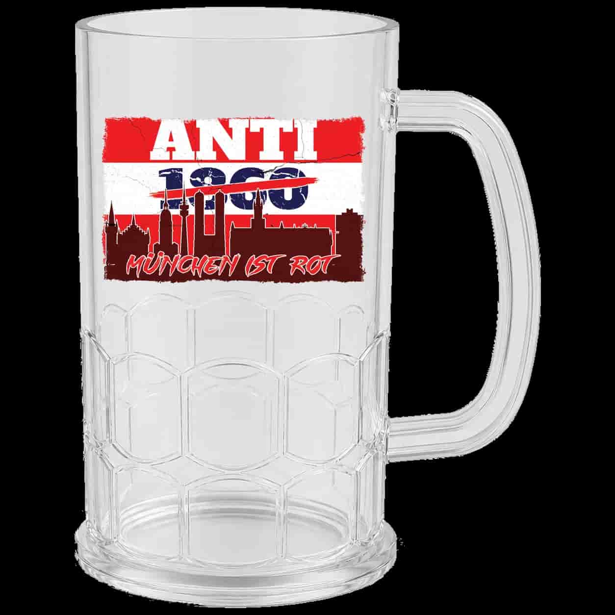 Anti 1860, München ist rot Beer Mug