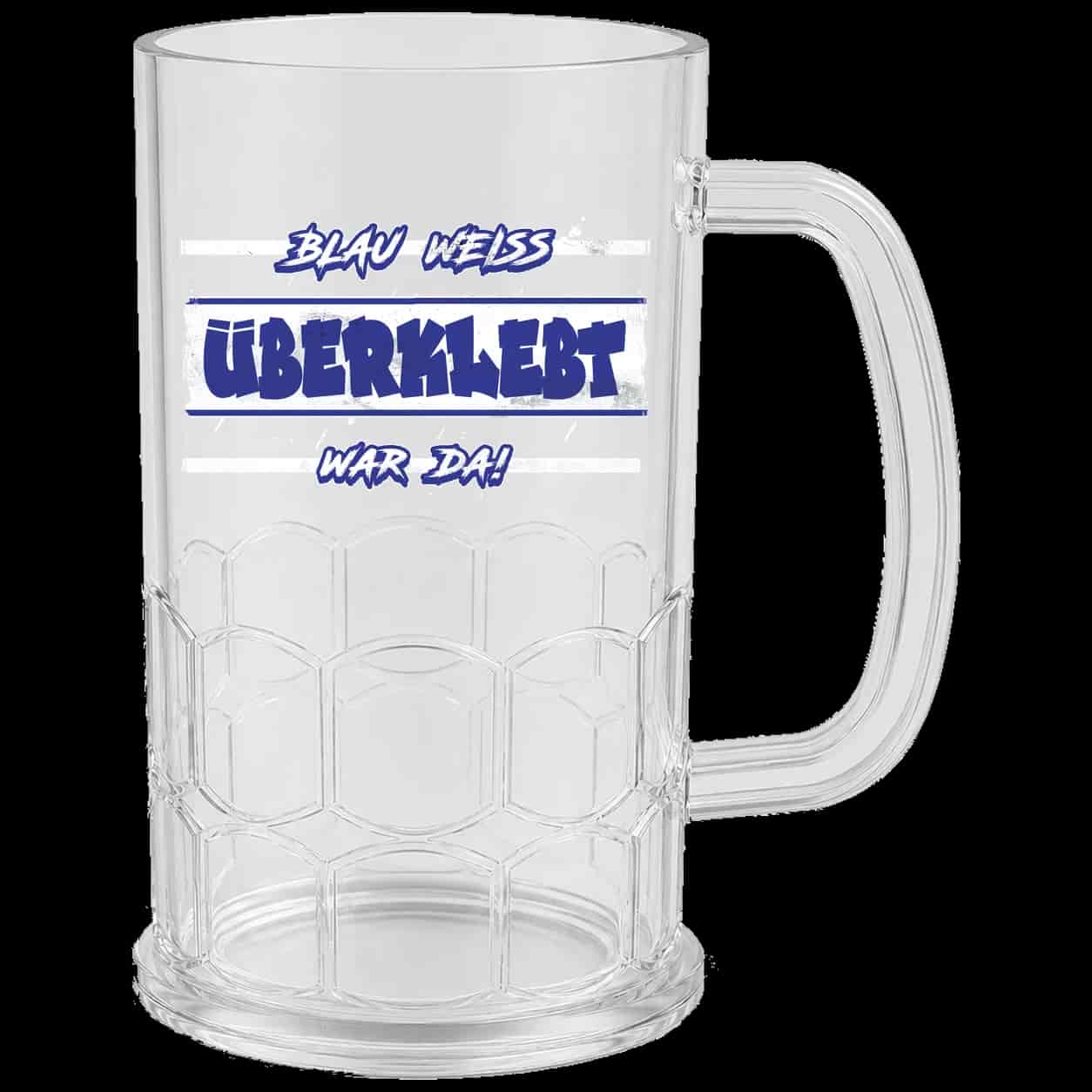 überklebt blau weiss war da! Beer Mug
