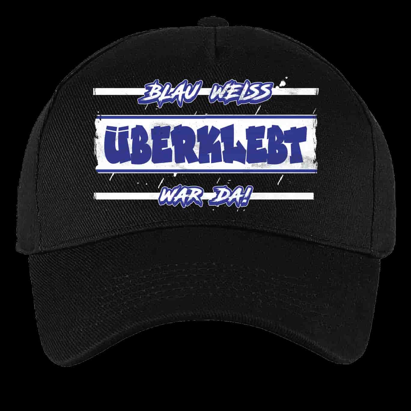 überklebt blau weiss war da! Cap
