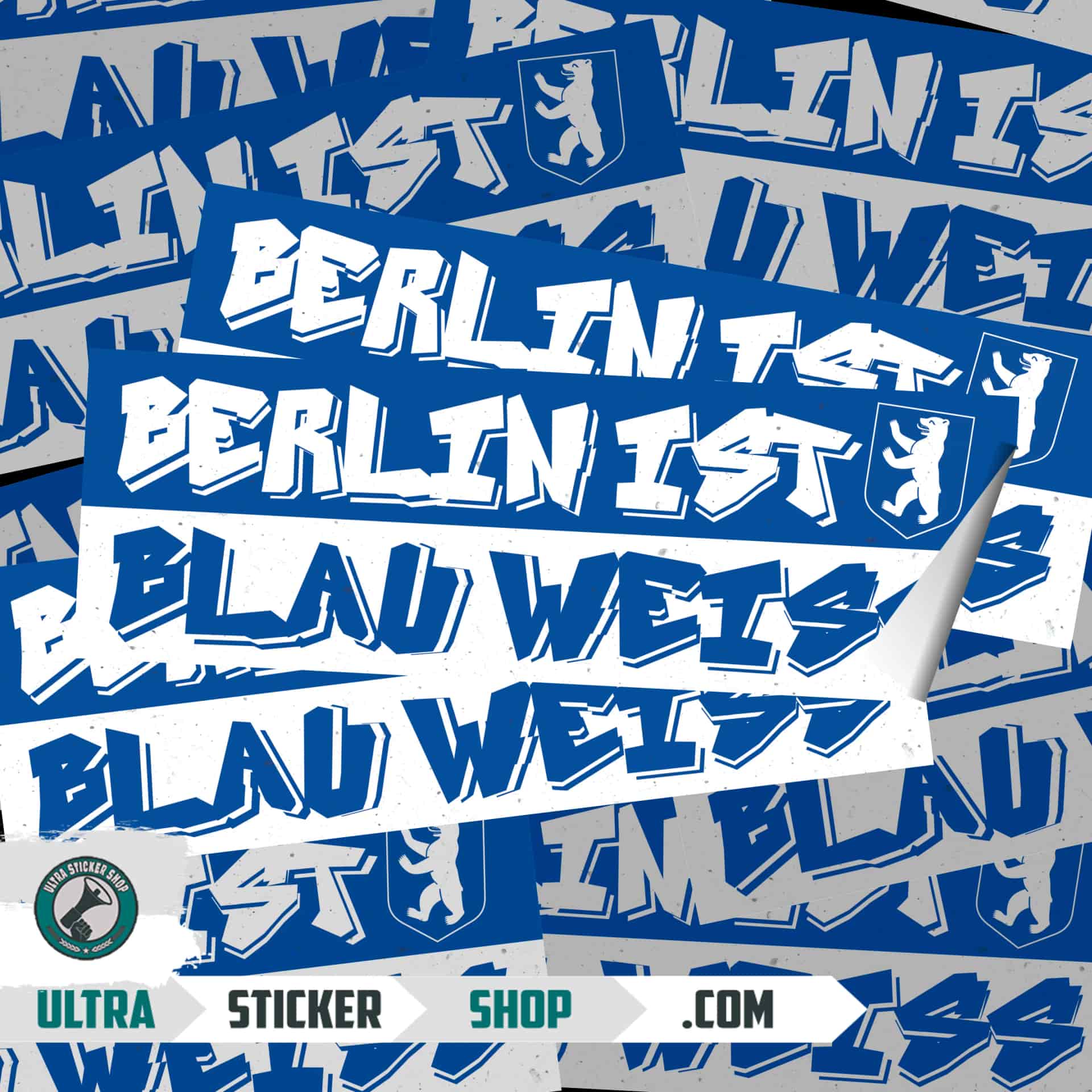 Berlin ist blau weiss Stickers