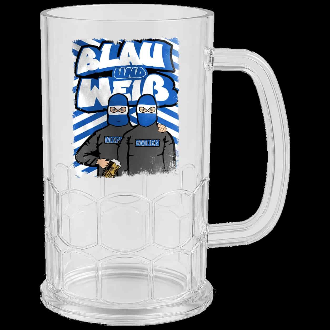 Blau und Weiß Beer Mug