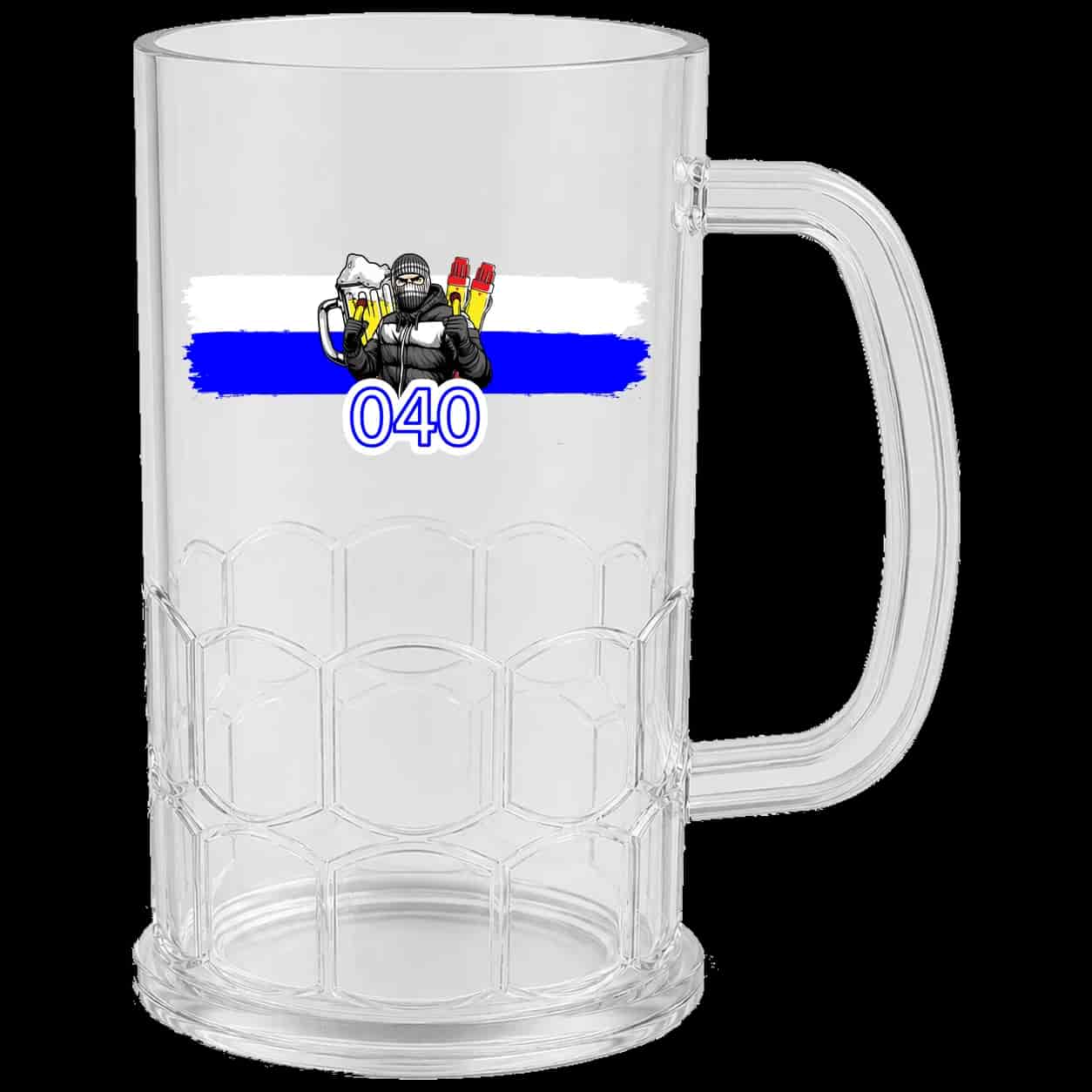 (Blauw-wit) 040 Beer Mug