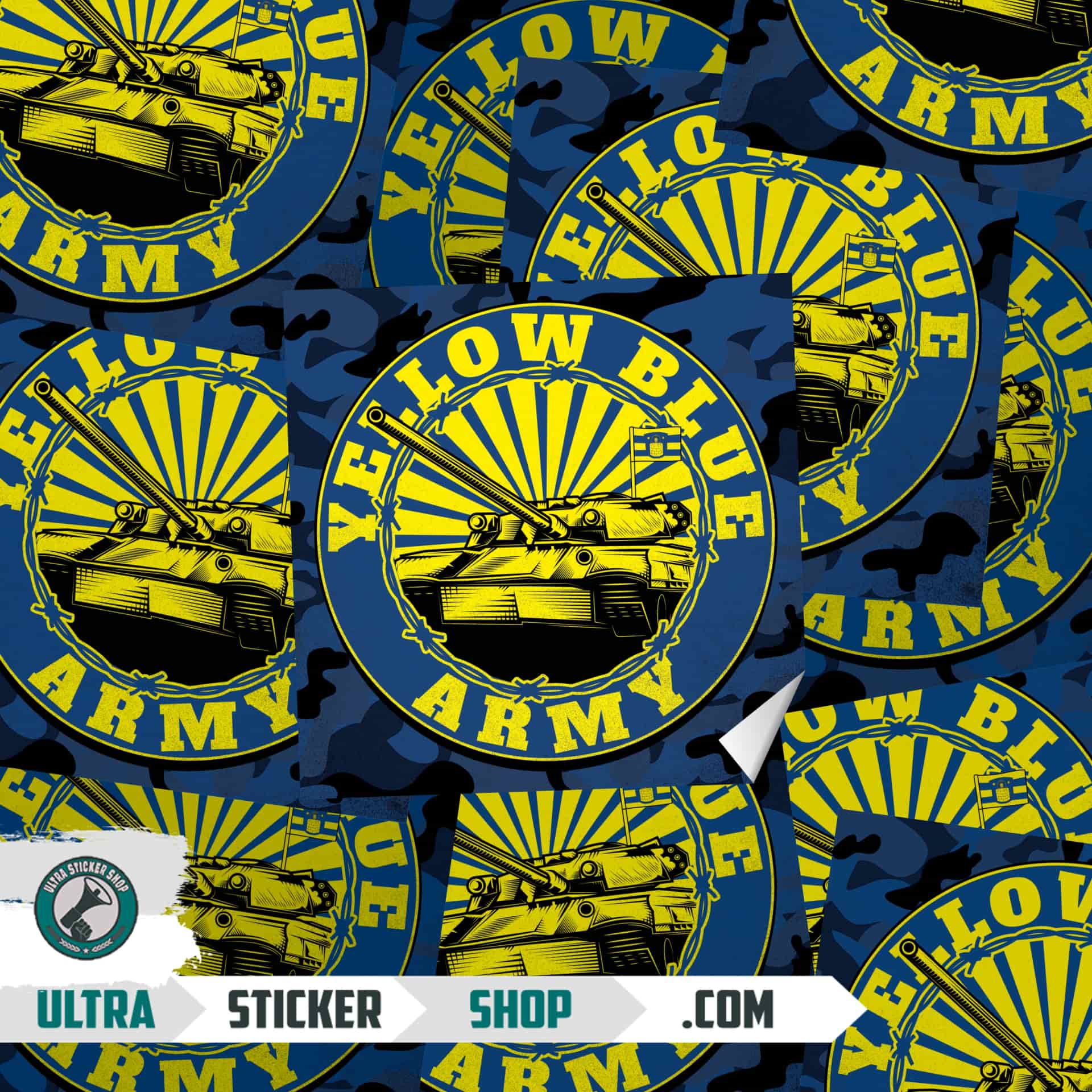 Brøndby Yellow blue army Stickers