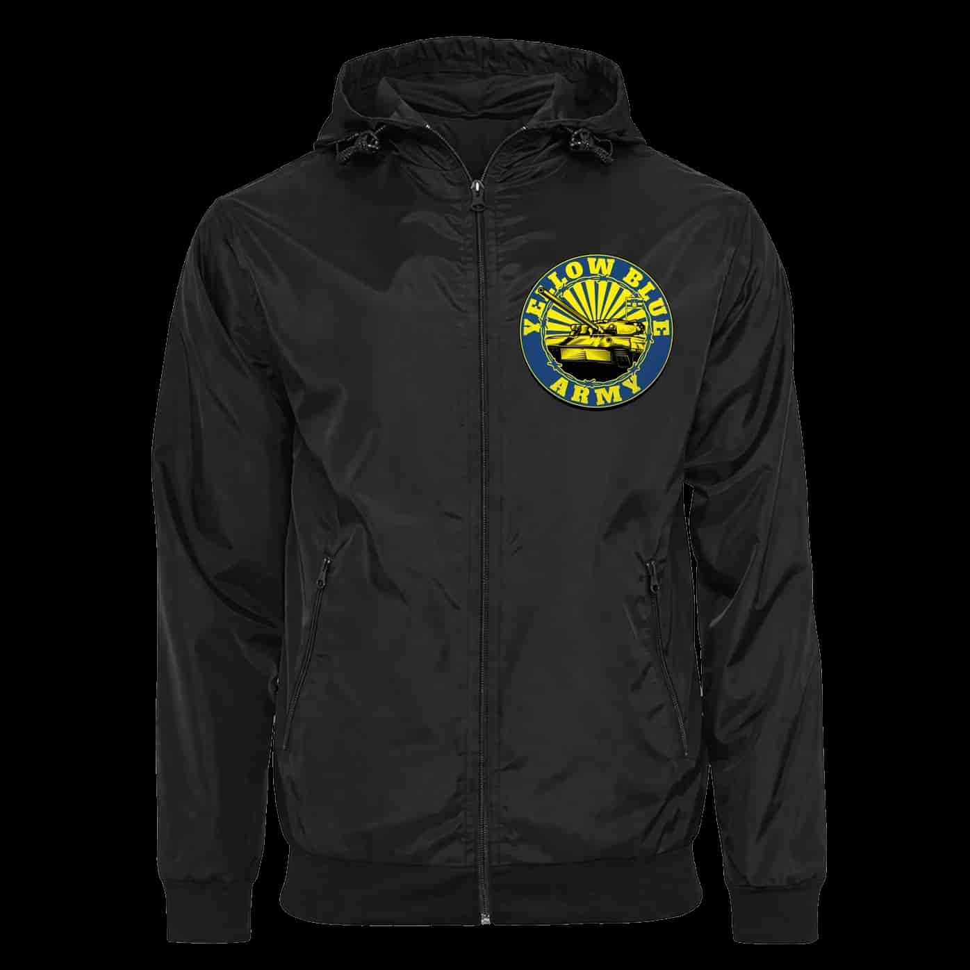 Brøndby Yellow blue army Jacket with Zip-Off Balaclava