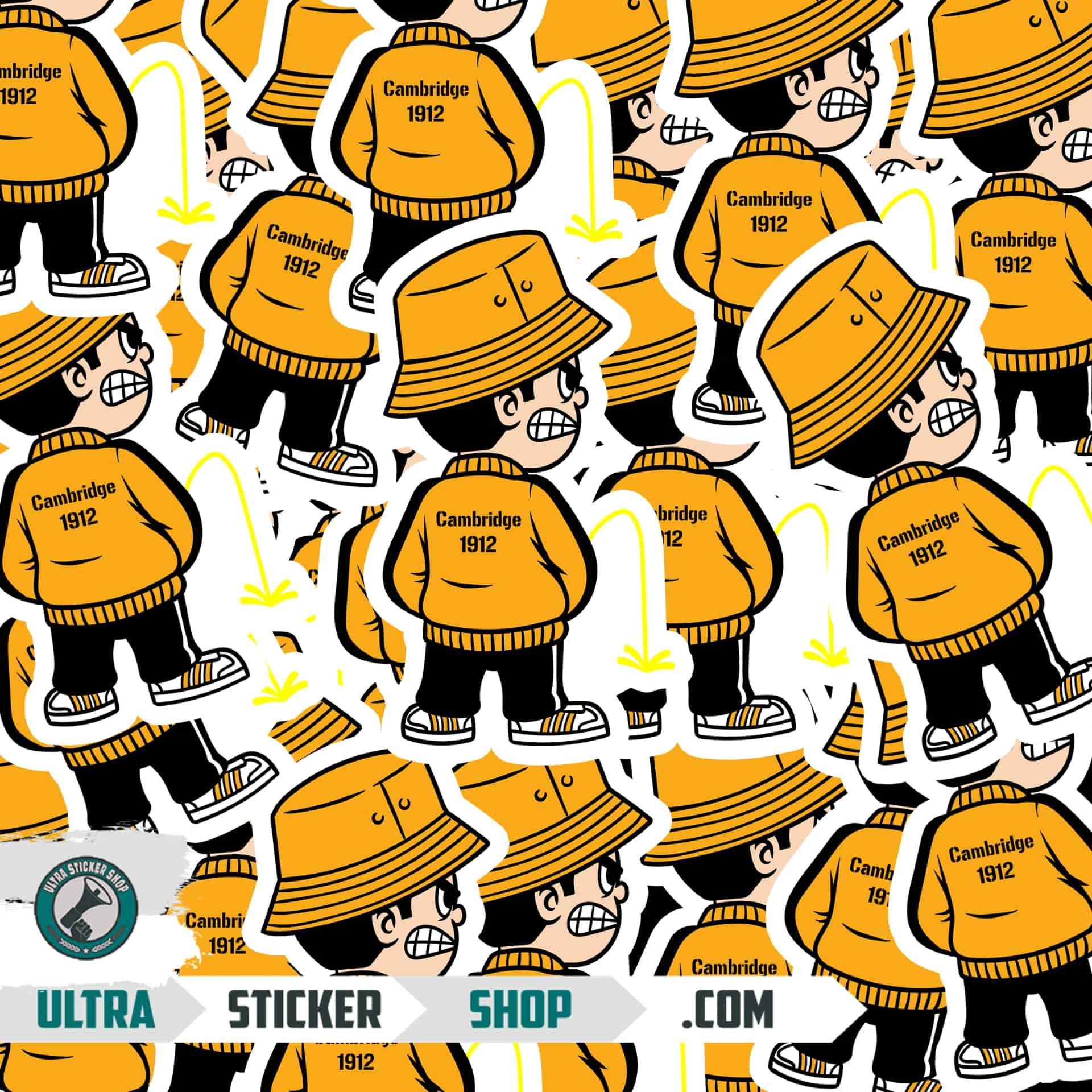 Cambridge 1912 Pee Kid Stickers