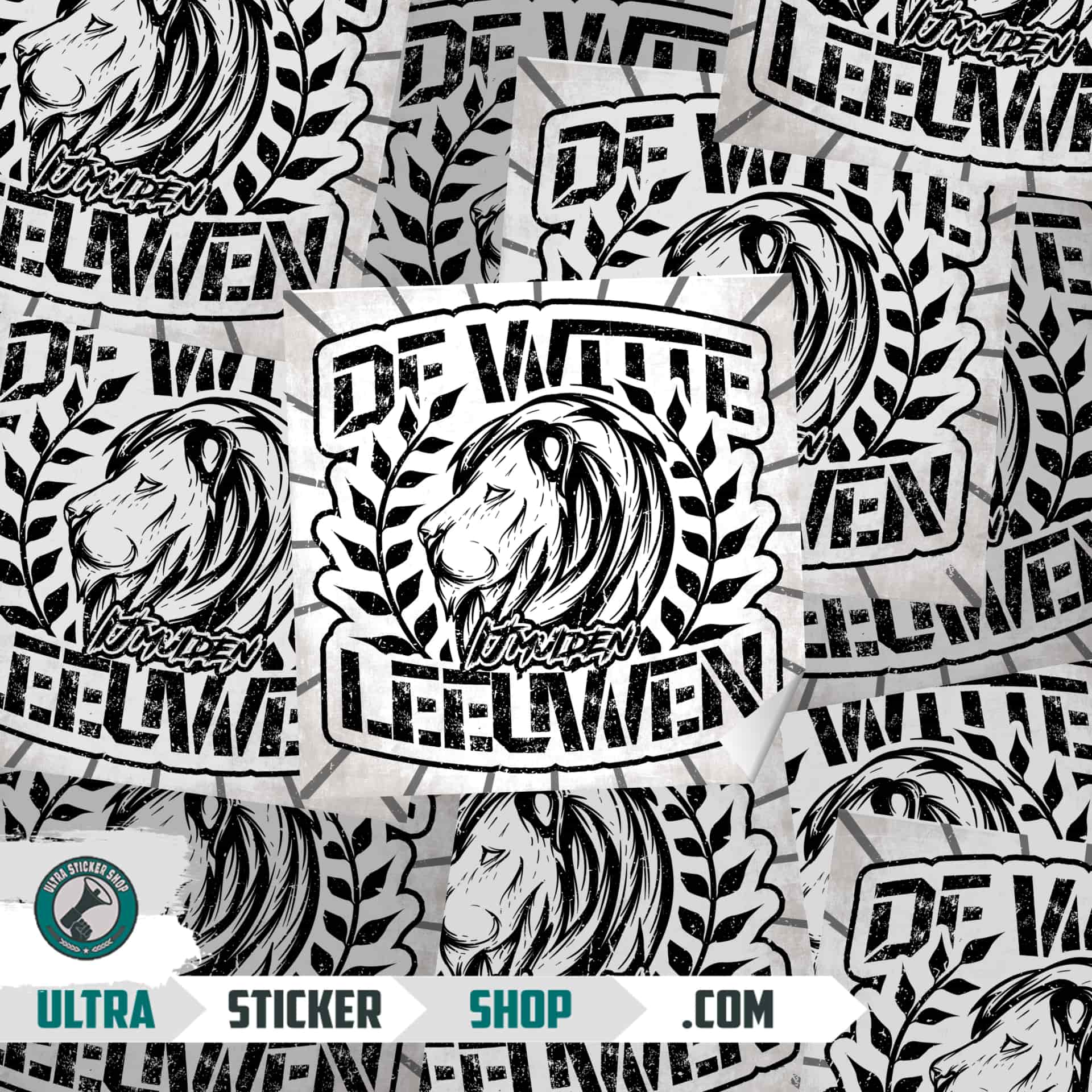 De Witte leeuwen Stickers