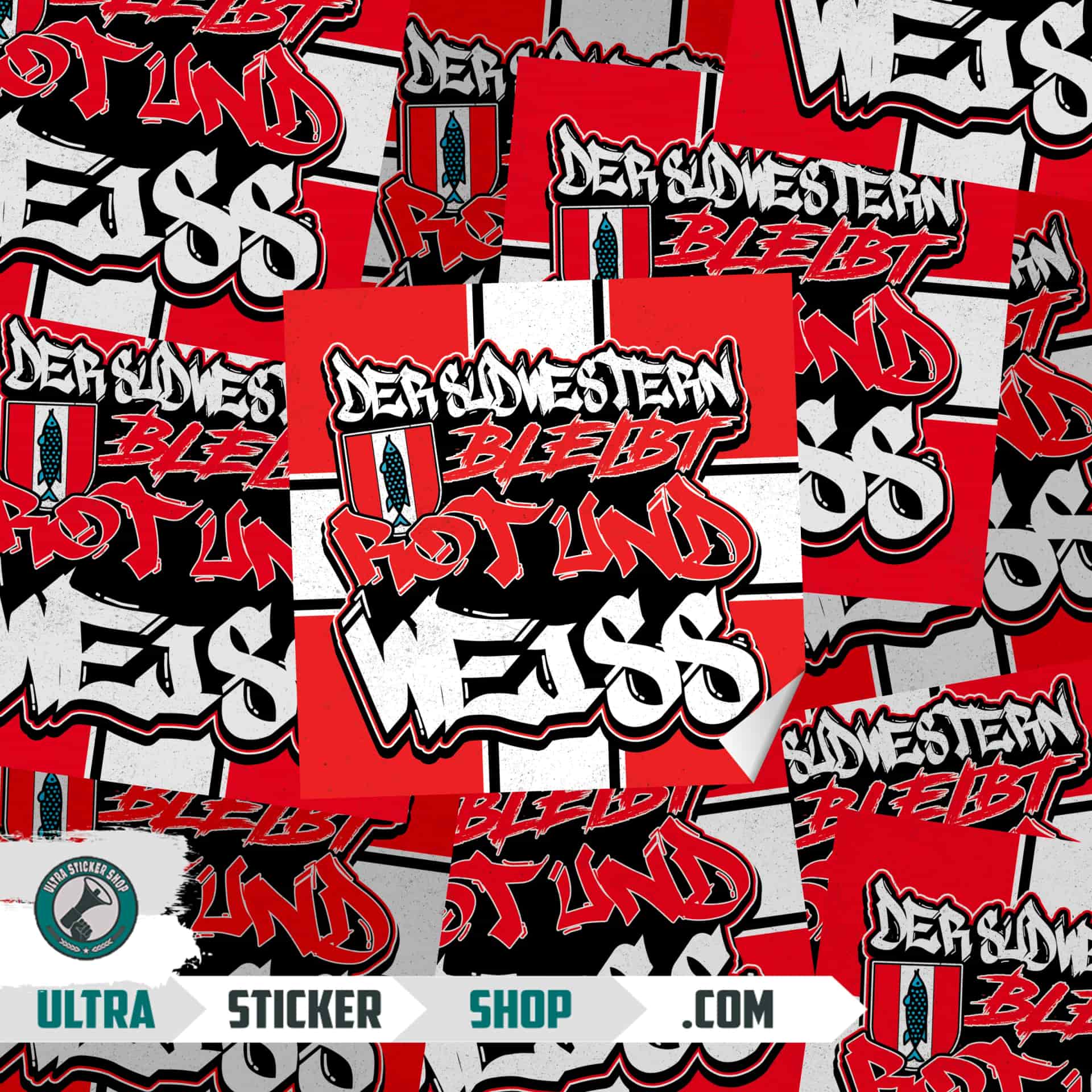 Der südwesten bleibt rot und weiss Stickers