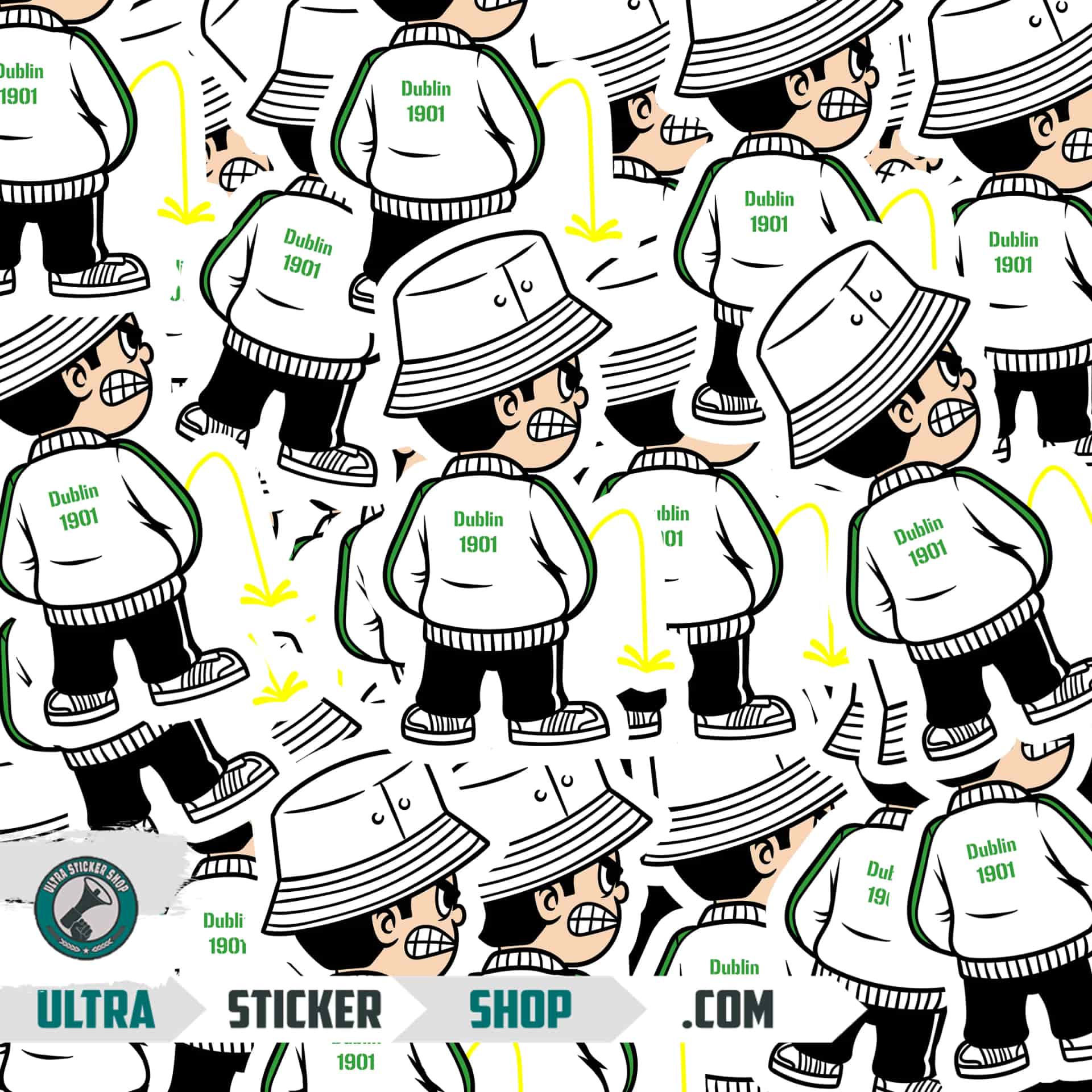 Dublin 1901 Pee Kid Stickers