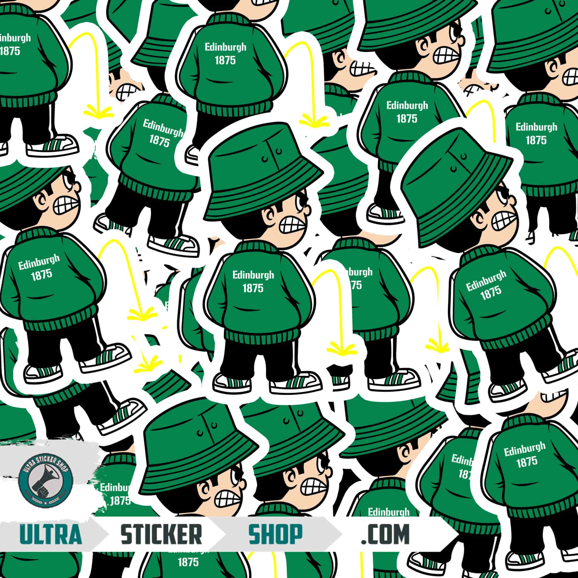 Edinburgh 1875 Pee Kid Stickers