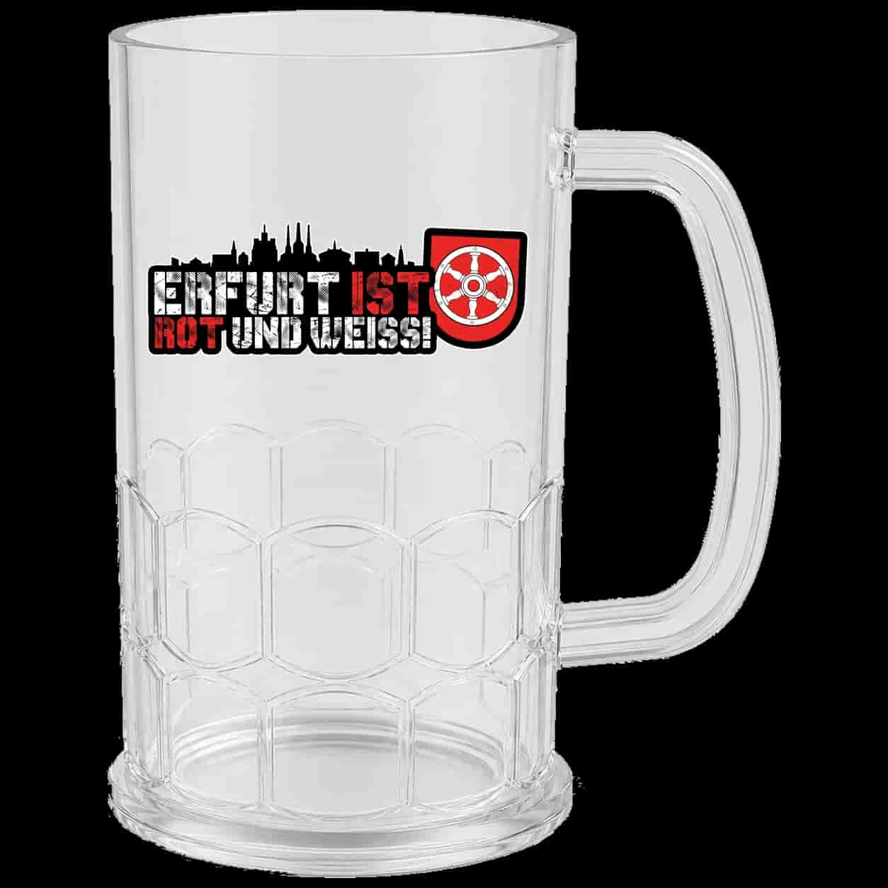 Erfurt ist Rot und weiss Beer Mug