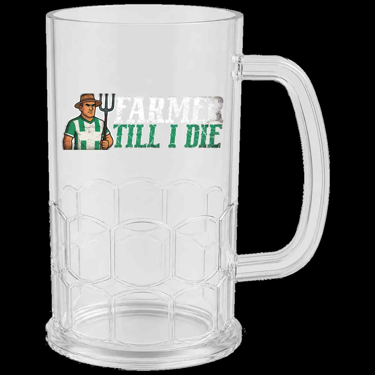 Farmer till I die Beer Mug