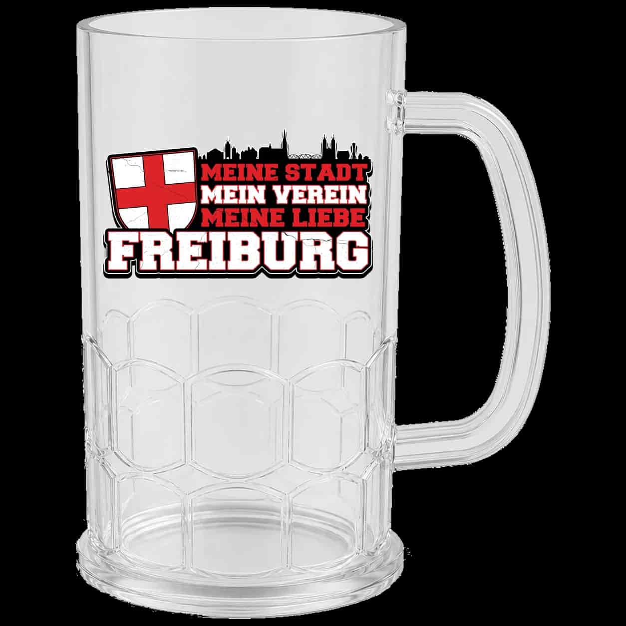 Freiburg, meine stadt, mein verein meine liebe Beer Mug