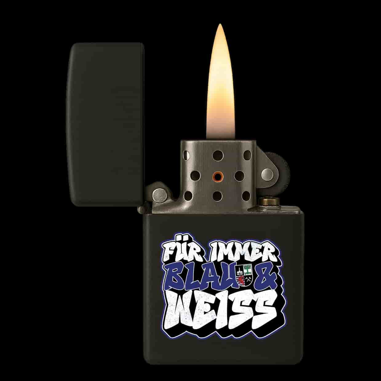 Fur immer blau & weiss Lighter