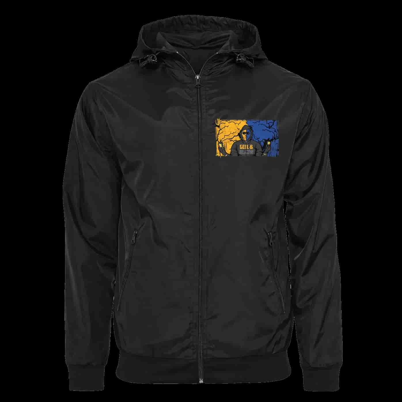Geel & Blauw Jacket with Zip-Off Balaclava