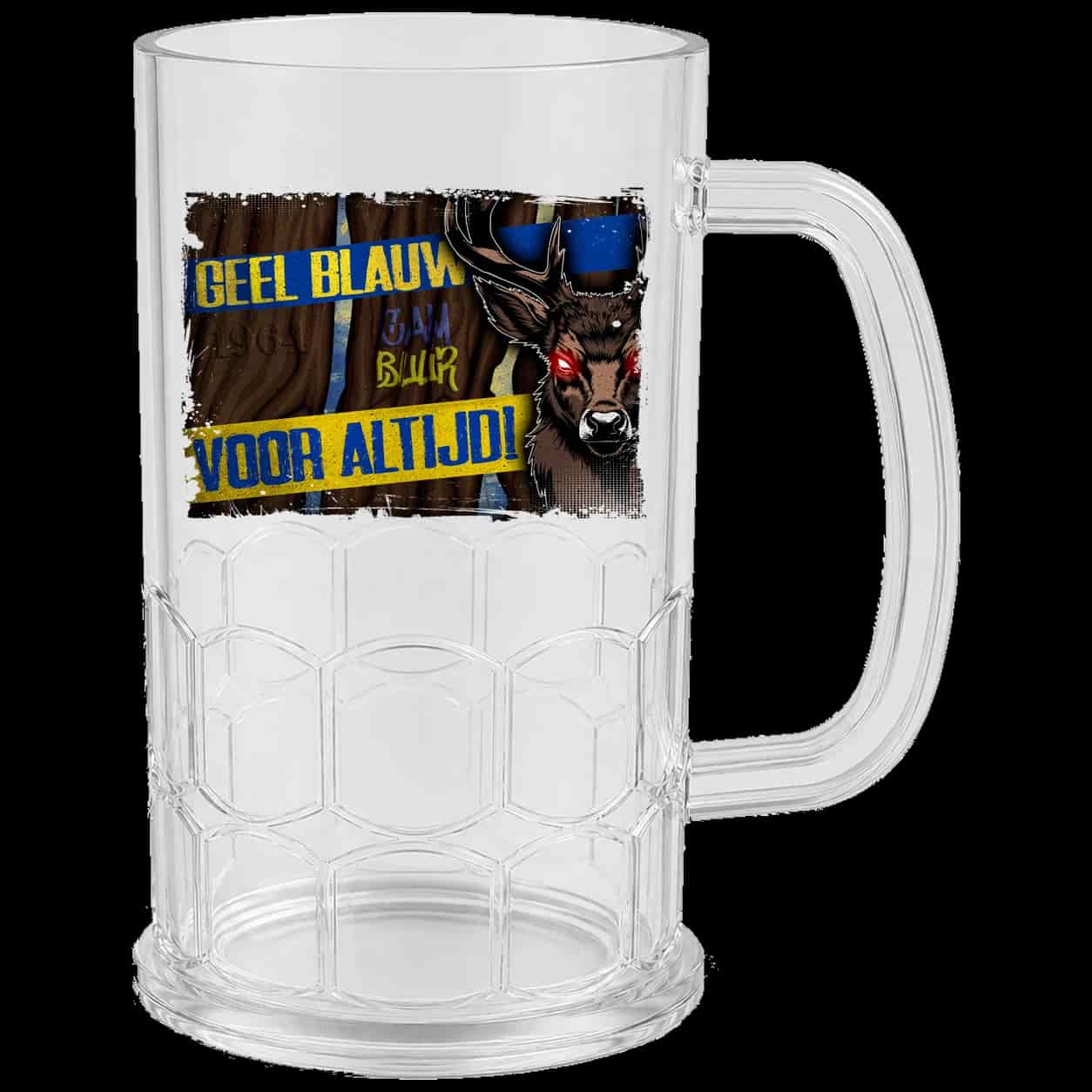 Geel blauw voor altijd Beer Mug