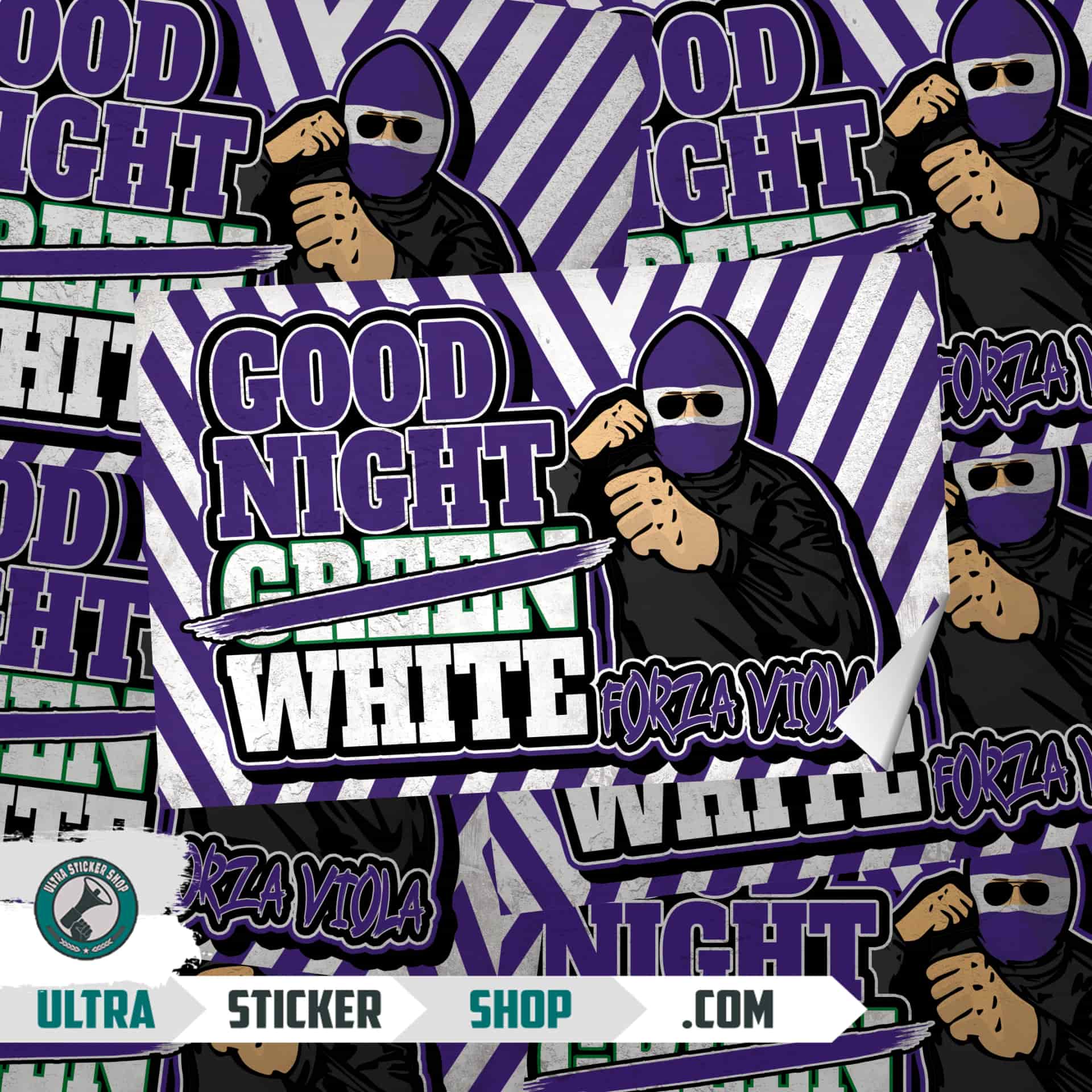 good night green white! Stickers