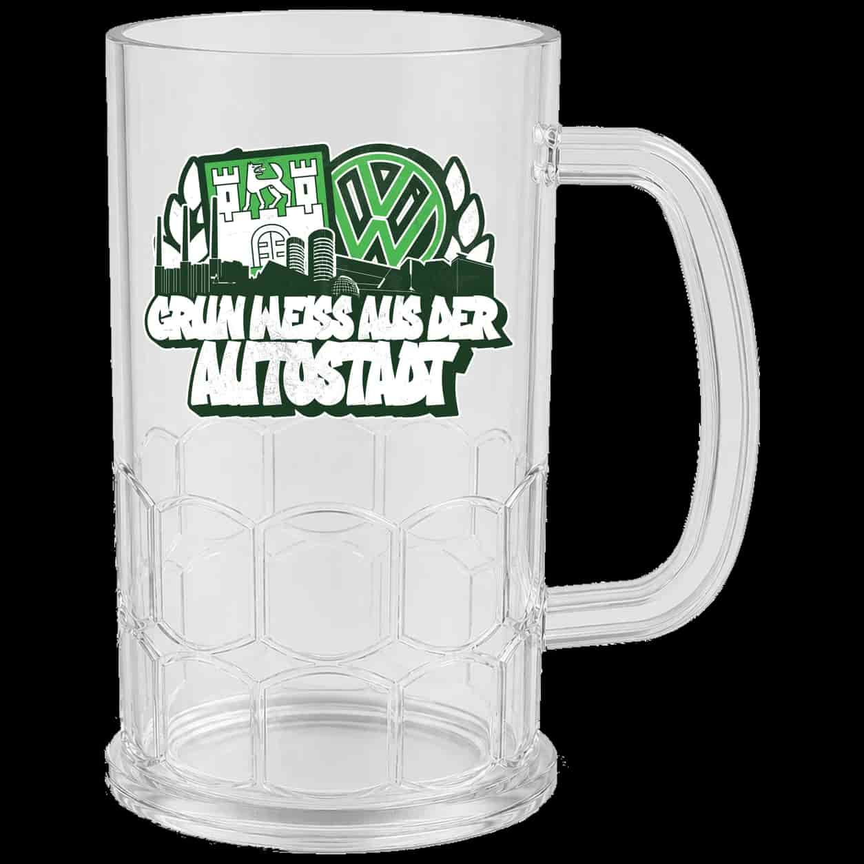 Grün weiss aus der autostadt Beer Mug