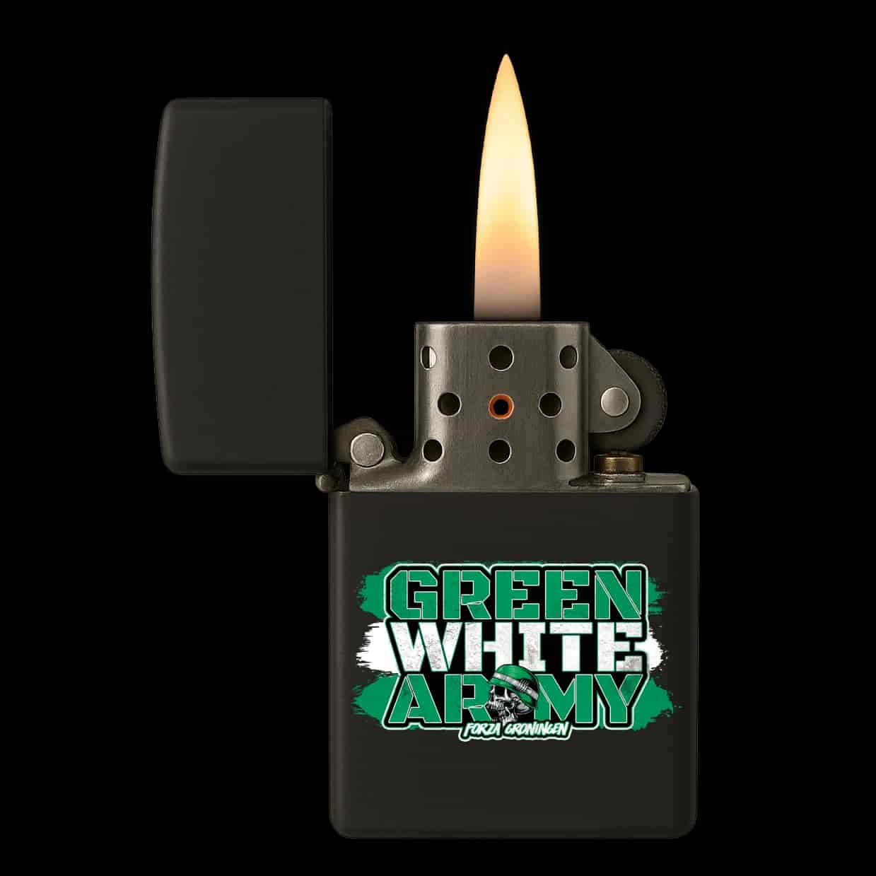Green white army Lighter