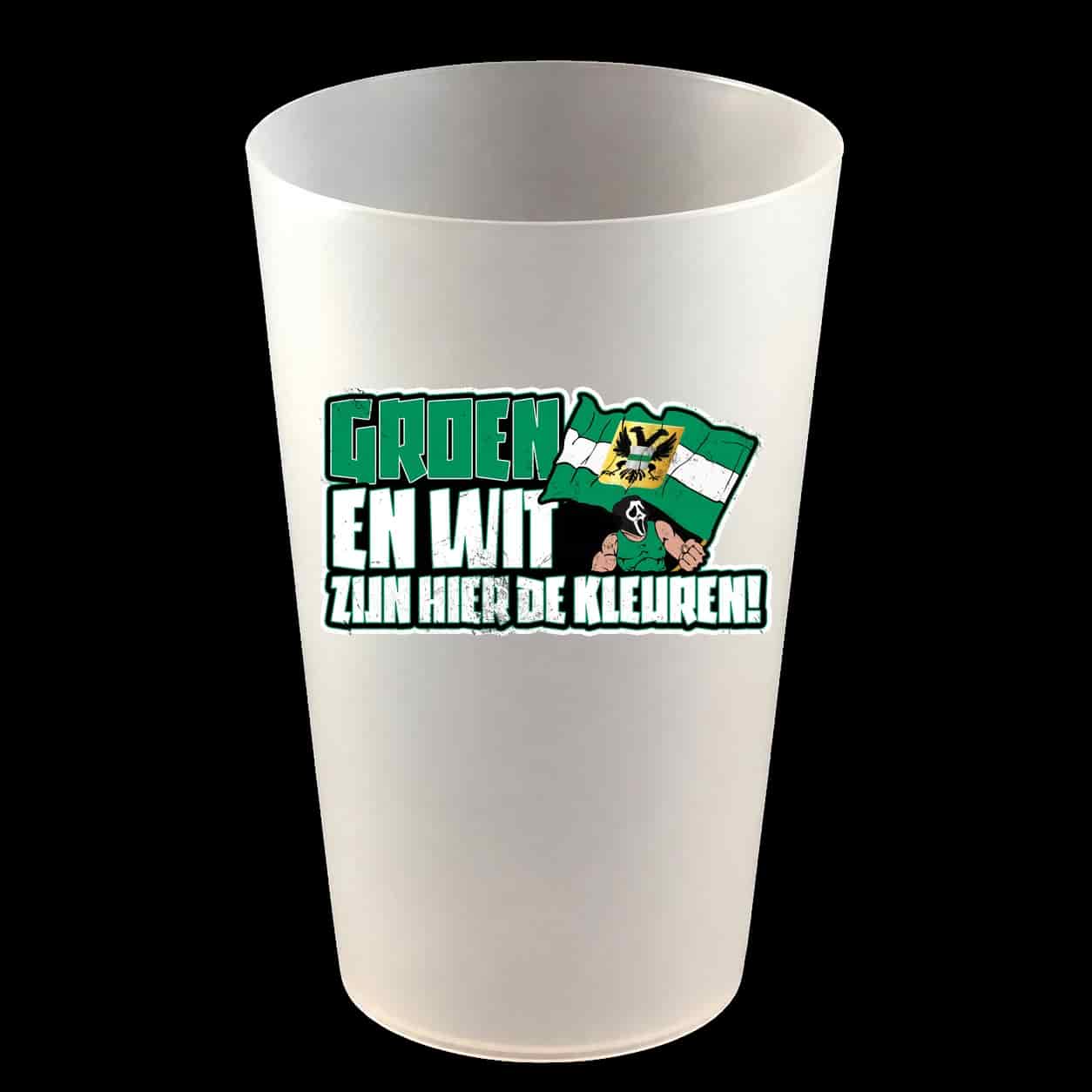 Groen en wit zijn hier de kleuren Hardcup
