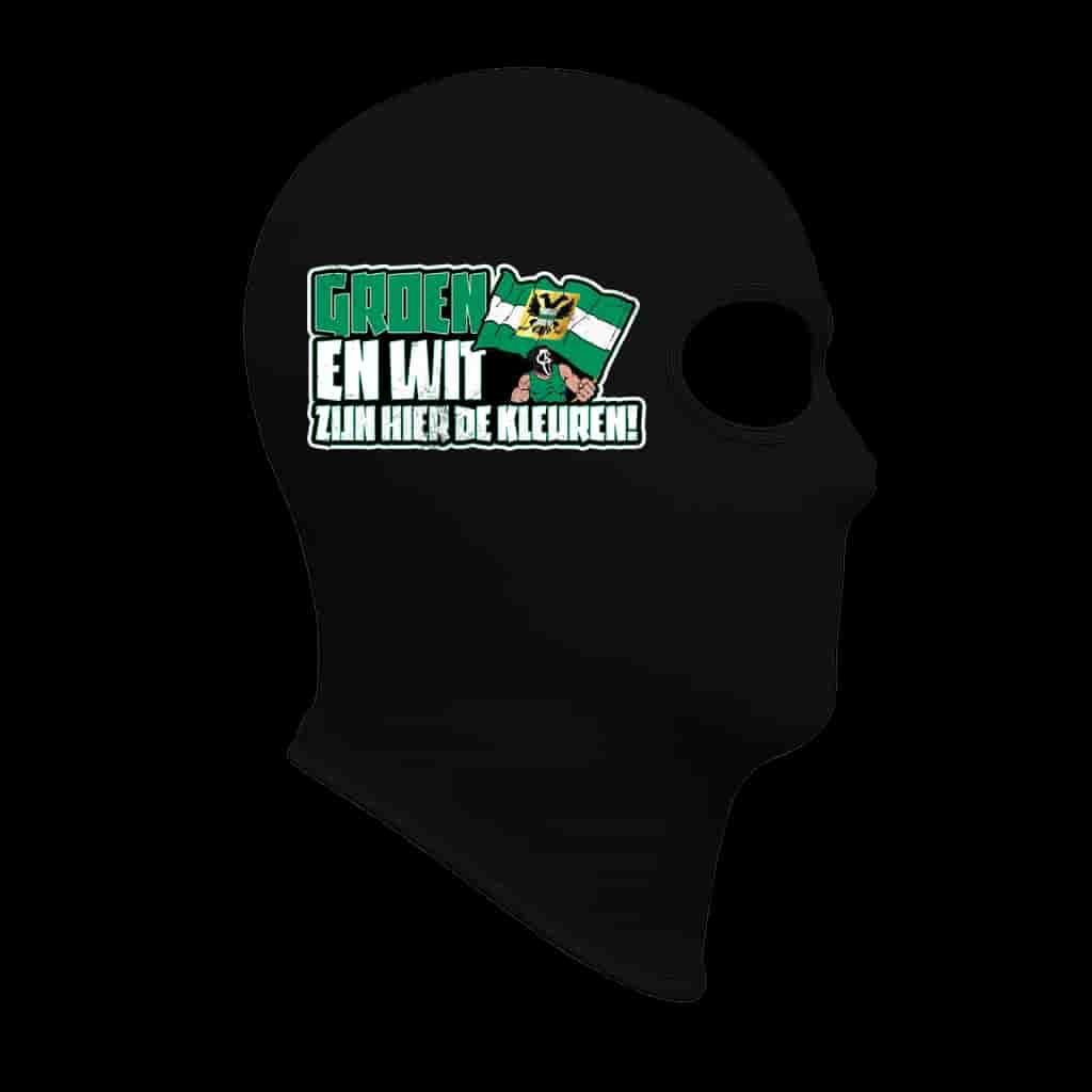Groen en wit zijn hier de kleuren Balaclava